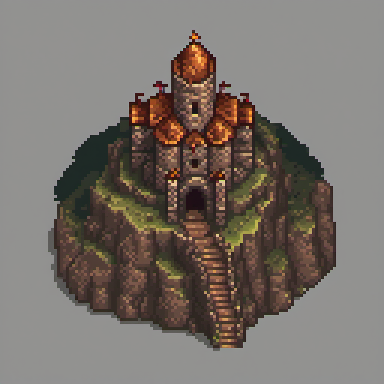 ComfyUI cliffside fortress