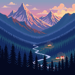 PixelLab alpine valley attempt A