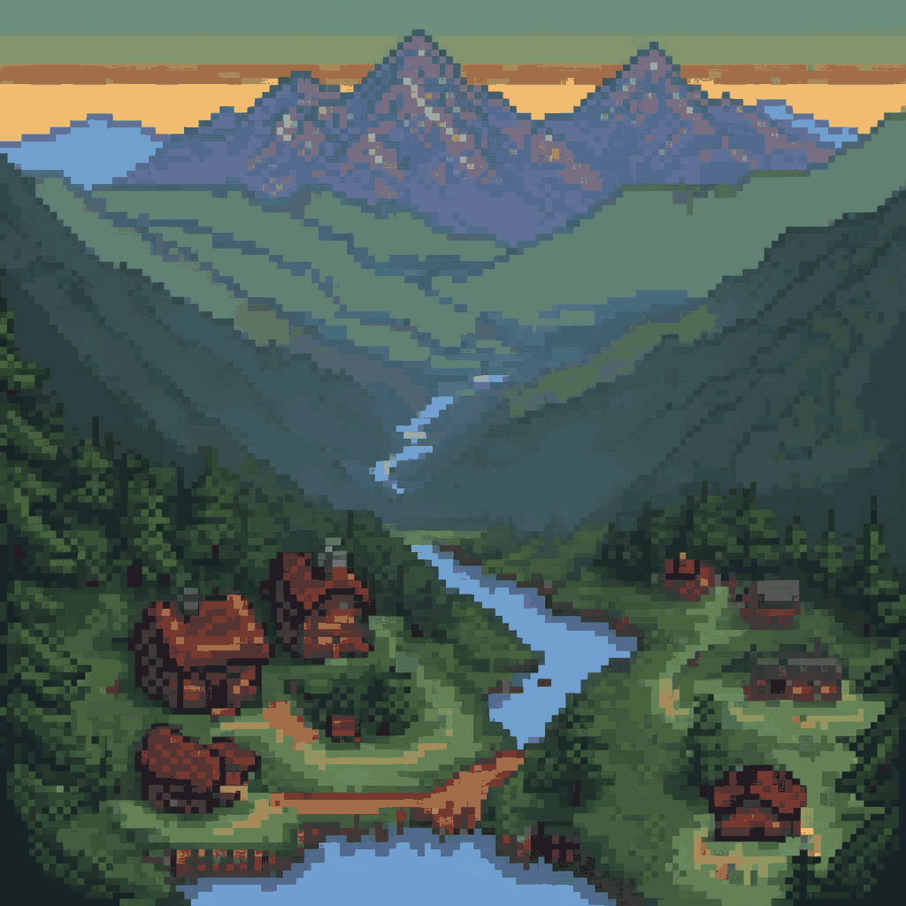 ComfyUI 1024px raster with pseudo-pixel texture