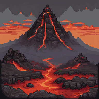 64-color ComfyUI volcanic pass