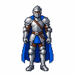 The knight after PixelLab's Image to Pixel Art Pro Flash, 108 by 109 pixels