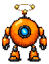 Stars circling over the robot's head